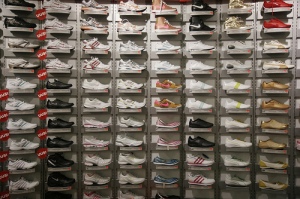 Wall of Sports Shoes 